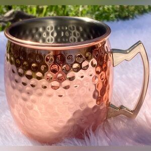 Godinger Hammered Copper Moscow Mule Mugs Cups (Set of 2) Brand New